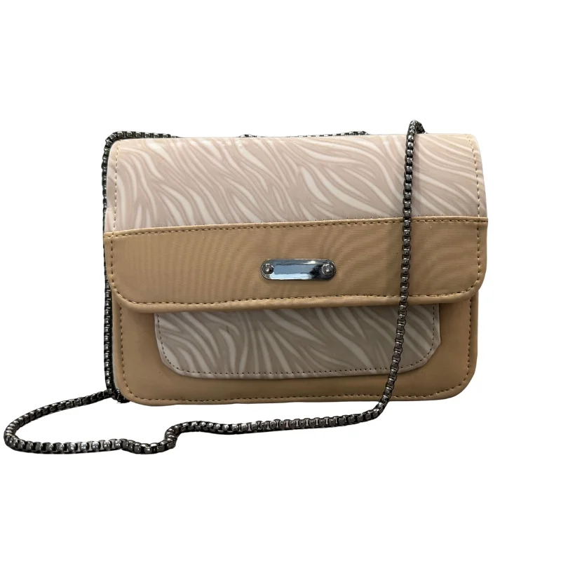 Luxury Women’s Shoulder Bag in Beige Faux Leather for…