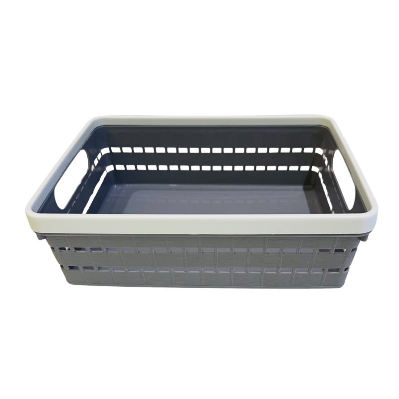 Multi-Purpose Woven Plastic Storage Basket with Handles…