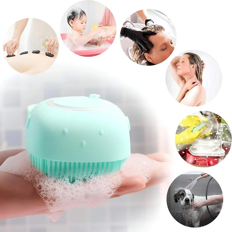 Soft Silicone Bath Brush with Hooks