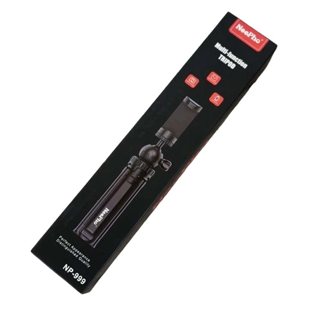 Nepho NP-999 2-in-1 Tripod & Extendable Selfie Stick | Adjustable Height, Universal Smartphone & Camera Mount | Portable Photography Stand