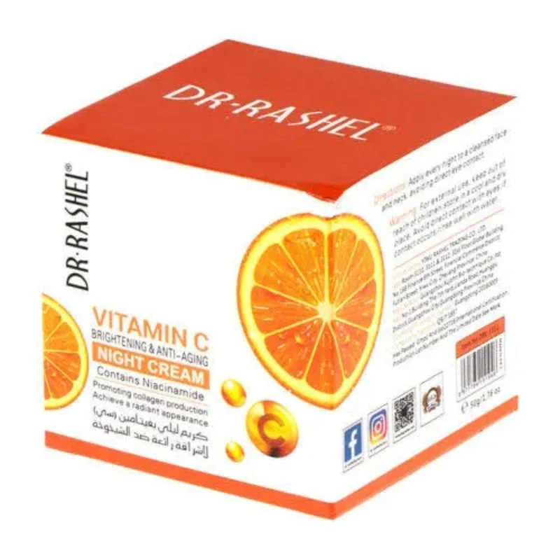 Dr. Rashel Vitamin C Brightening & Anti-Aging NIGHT Cream | Deep Repair & Skin Renewal Moisturizer (50 g) | Imported thumbnail 3
