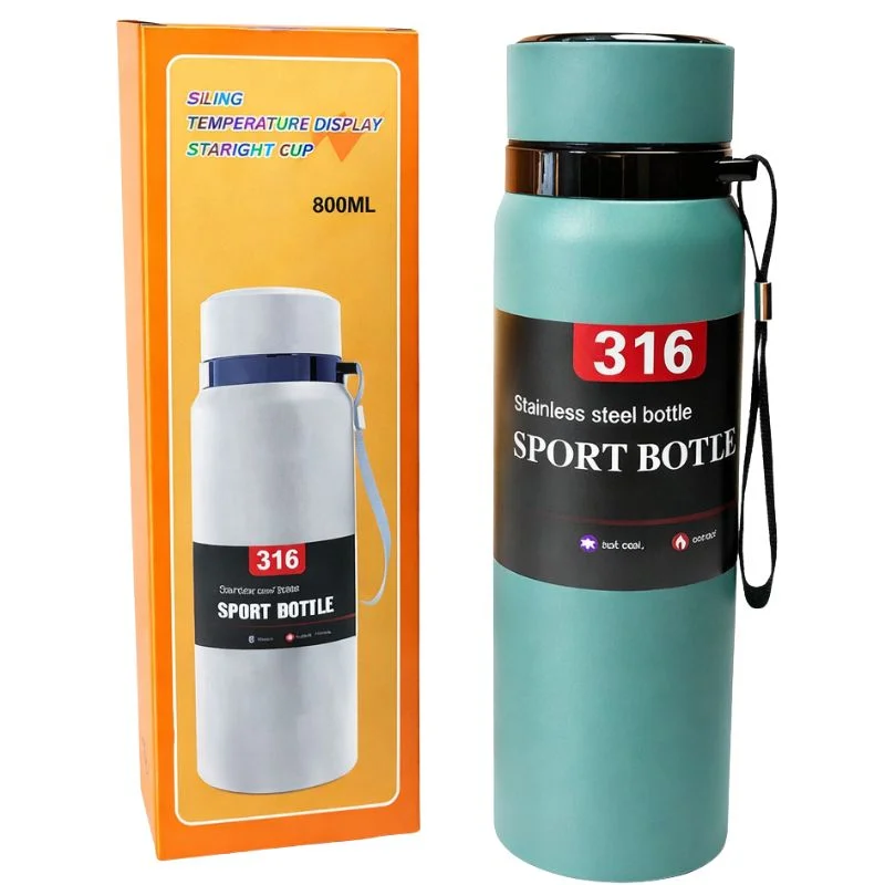 Digital Smart Vacuum 800ml Water Bottle