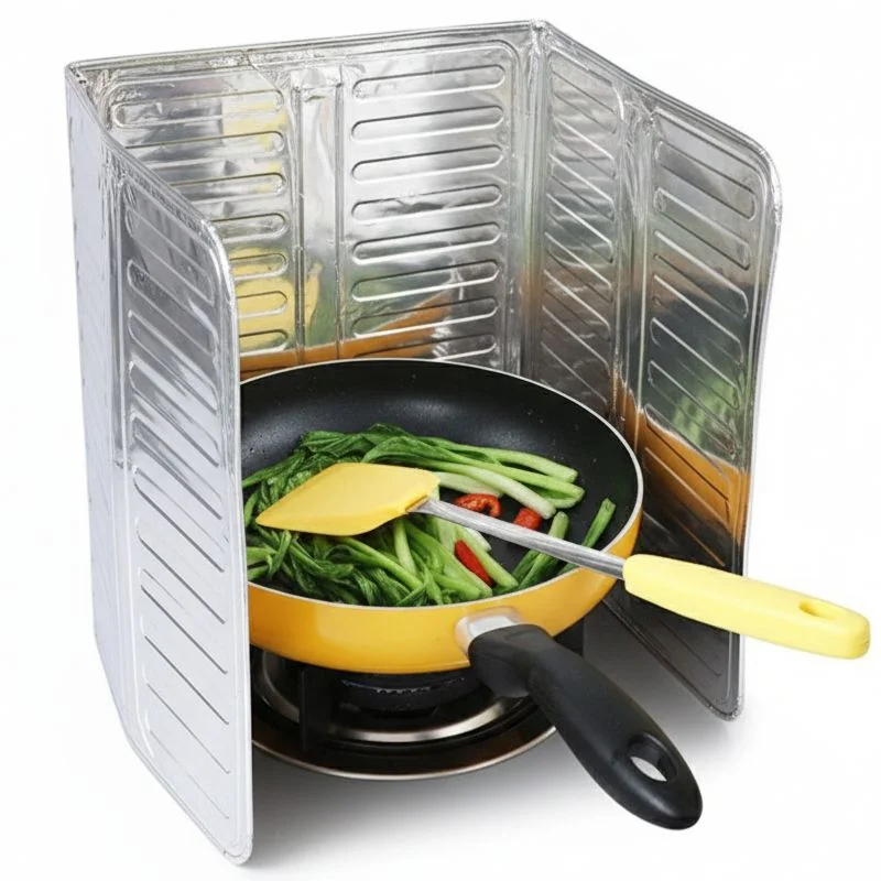 3-Sided Oil Proof Aluminum Foil Splatter Guard