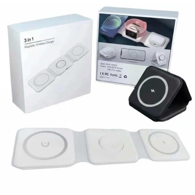 3-in-1 Foldable Magnetic Wireless Charger 15W Charging…