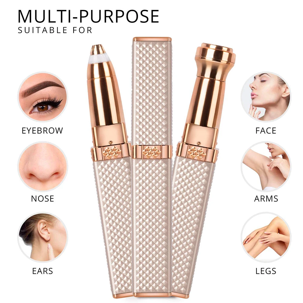 2-in-1 Flawless Facial Hair Remover & Eyebrow Trimmer