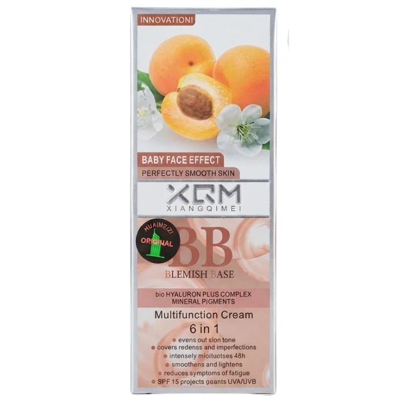 XQM BB Blemish Apricot Base Cream | 6-in-1 Multifunction BB Cream with Hyaluronic Acid & Mineral Pigments | SPF 15 | 65ml thumbnail 3