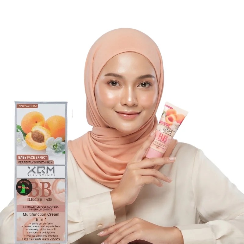 XQM BB Blemish Apricot Base Cream | 6-in-1 Multifunction BB Cream with Hyaluronic Acid & Mineral Pigments | SPF 15 | 65ml thumbnail 4
