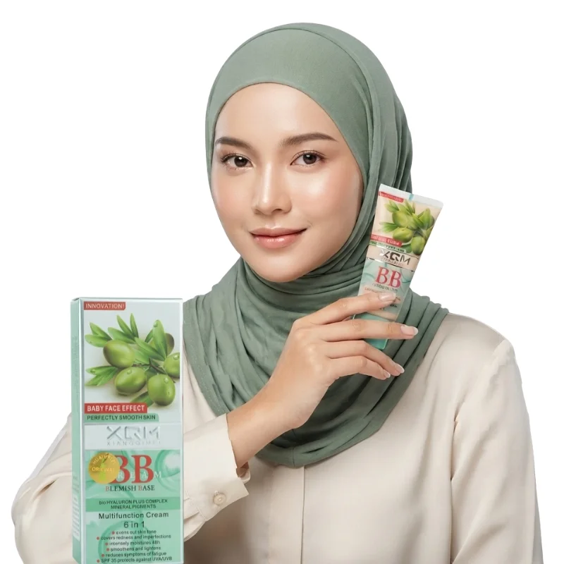 XQM BB Blemish Olive Base Cream | 6-in-1 Multifunction BB Cream with Hyaluronic Acid & Mineral Pigments | SPF 15 | 65ml thumbnail 4