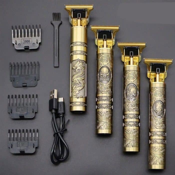 Professional T9 Hair & Beard Trimmer | Cordless USB Rechargeable | Plastic Body | Dragon Design