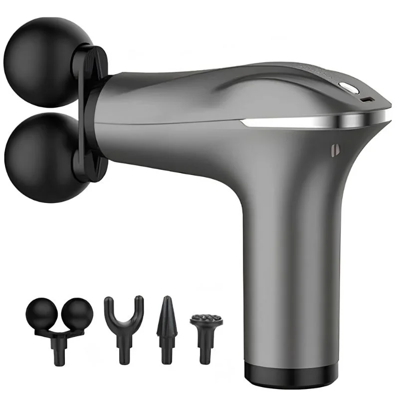 Fascial Tissue Massage Gun | Model BLD-329 | Rechargeable Massage Gun | LCD Display | 4 Massage Heads for Muscle Recovery & Pain Relief