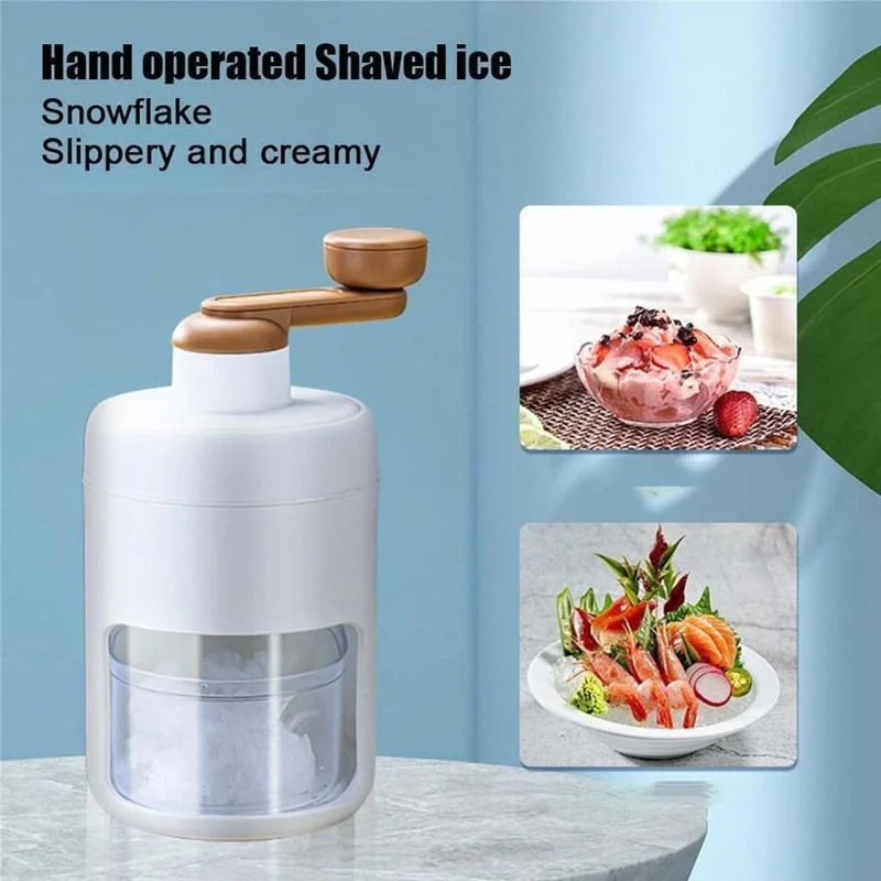 Portable Manual Ice Shaver  | Snow Cone & Slush Maker | Stainless Steel Blades | Ice Shaving Machine for Home, Kitchen & Camping thumbnail 2