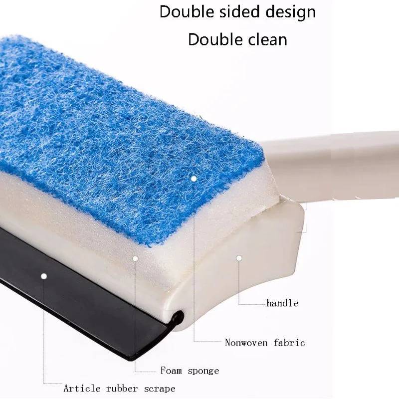 2-in-1 Foam Window Wiper & Glass Cleaner | Rubber Squeegee with Foam Sponge | Car Windshield, Mirror & Kitchen Glass Cleaning Brush
