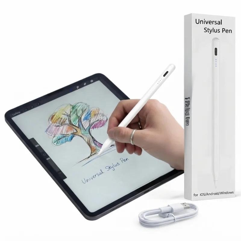 Universal Rechargeable Stylus Pen for Touchscreen Devices | Magnetic Stylus with High-Precision Tip | USB Type-C Charging | Compatible with iPad, Android & Tablets thumbnail 7