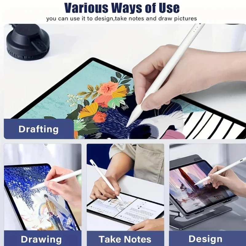 Universal Rechargeable Stylus Pen for Touchscreen Devices | Magnetic Stylus with High-Precision Tip | USB Type-C Charging | Compatible with iPad, Android & Tablets thumbnail 3