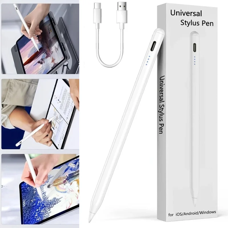 Universal Rechargeable Stylus Pen for Touchscreen Devices | Magnetic Stylus with High-Precision Tip | USB Type-C Charging | Compatible with iPad, Android & Tablets thumbnail 2