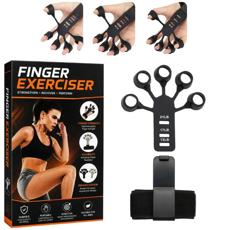 Adjustable Hand Grip Strengthener | Finger Exerciser & Hand Therapy Trainer | Grip Strength Trainer for Fitness, Rehabilitation & Arthritis Relief thumbnail 6