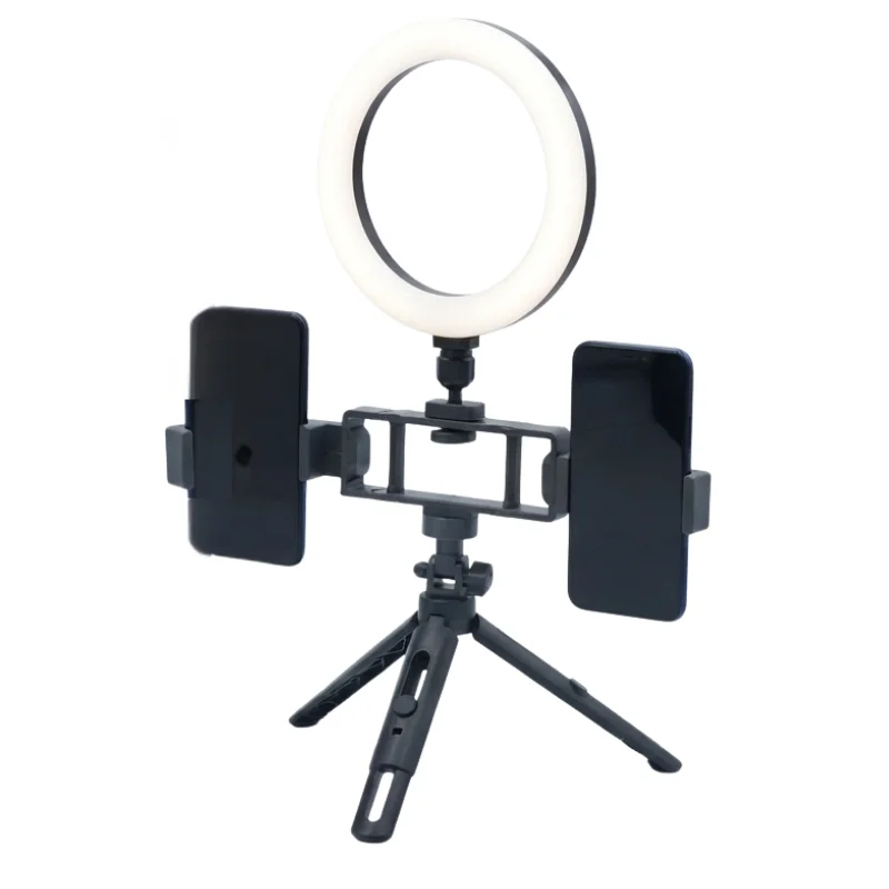 6-Inch Multi-Position Fill Light | Selfie Ring Light with Tripod Stand & Phone Holder | 3 Color Modes | USB Powered | Multicolor thumbnail 6