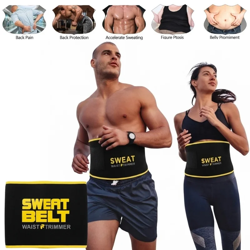 Waist Trimmer Belt for Men & Women | Adjustable Sweat Belt for Workout & Gym | Tummy Support & Body Shaper | Free Size | Pack of 1 thumbnail 5
