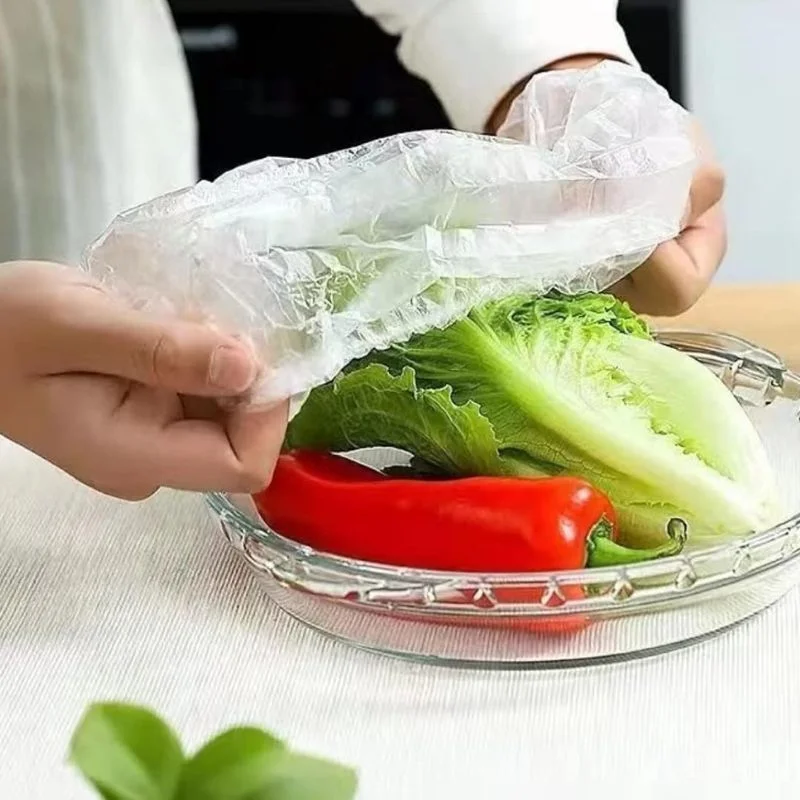 Disposable & Reusable Elastic Food Covers | Transparent Bowl & Plate Covers | Stretchable Dustproof Food Storage Covers | Kitchen Freshness Protector | 100Pcs