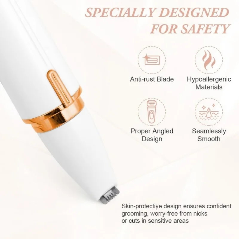 4-in-1 Electric Lady Shaver for Women | Rechargeable Cordless Hair Remover | Bikini Trimmer, Nose & Eyebrow Trimmer | For Face, Legs & Underarms thumbnail 5
